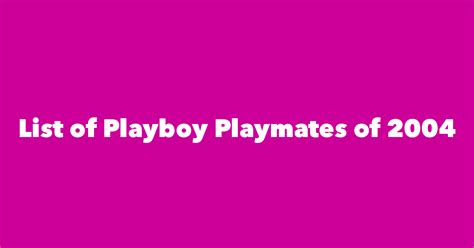 list of playboy playmates